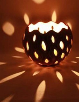 Kalebasse Windlicht Kerzenhalter Drop